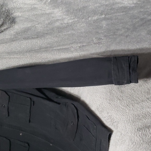 Econew. Vintage Black Field Style; Warm Jacket; Adjustable; Distressed. Size M - Picture 7 of 16